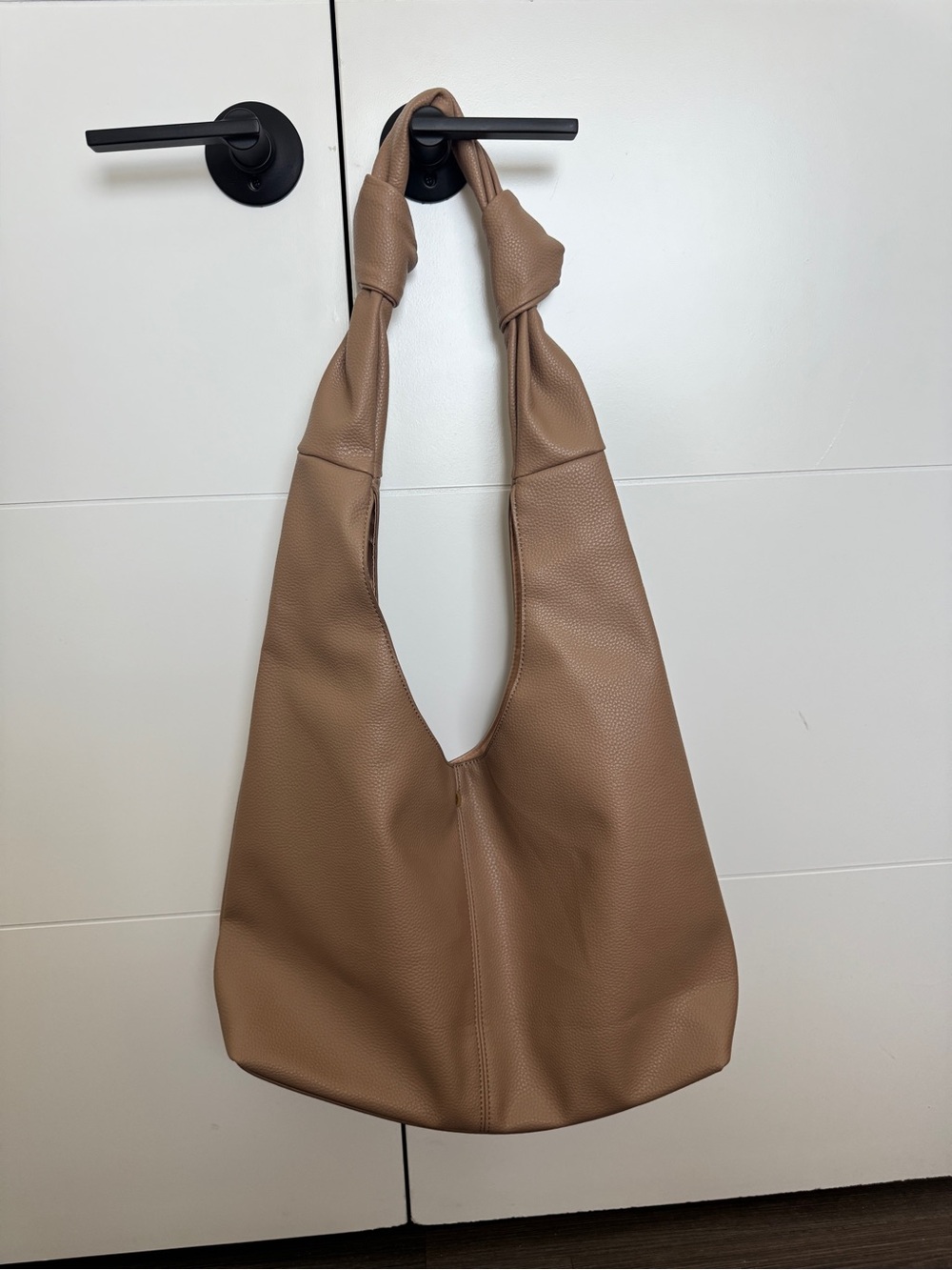 Classic Knotted Shoulder Bag in Taupe